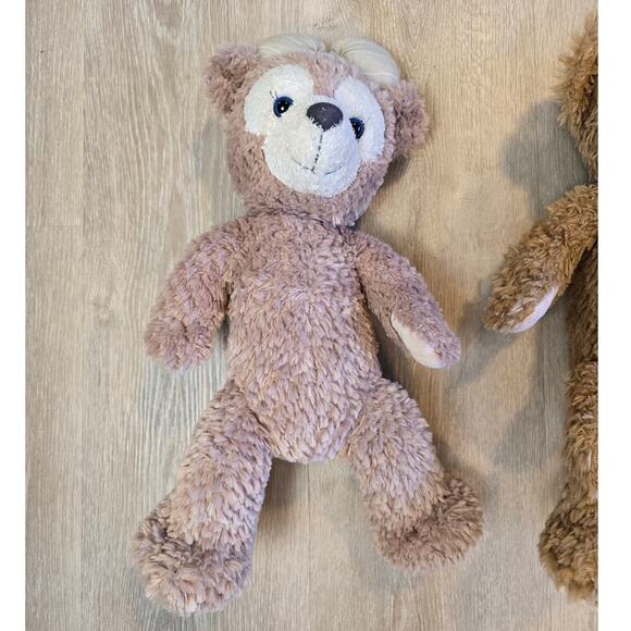 Disney Parks Duffy & ShellieMay Teddy Bears Plush Pair 17” Brown Tan - Picture 5 of 6
